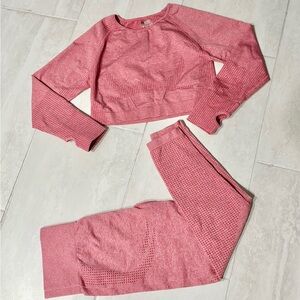 Red Seamless Activewear Set